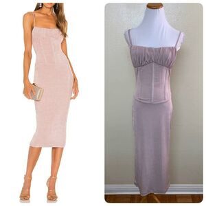 Misha Denisa Midi Dress Size US 6/AU 10 in Dusty Rose $347